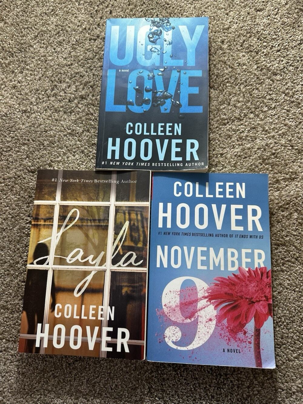 Colleen Hoover Book Bundle Lot of 3 Paperback Books Ugly Love November 9